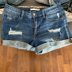 Denim shorts